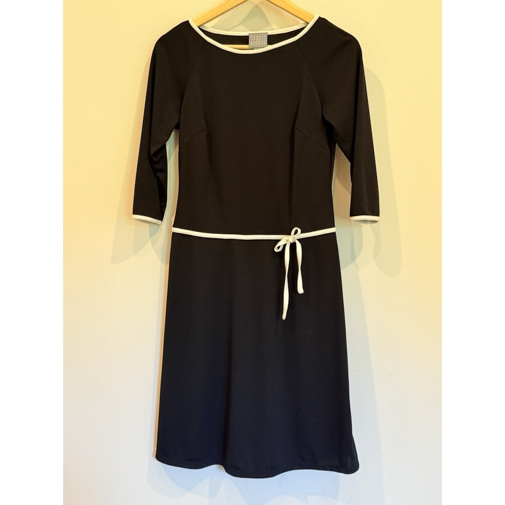 Vintage Rabbit Rabbit Rabbit Women's Petite Size 4 Black Drop Waist Dress